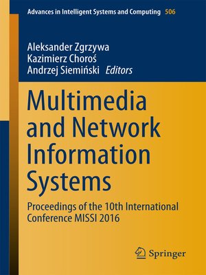 cover image of Multimedia and Network Information Systems